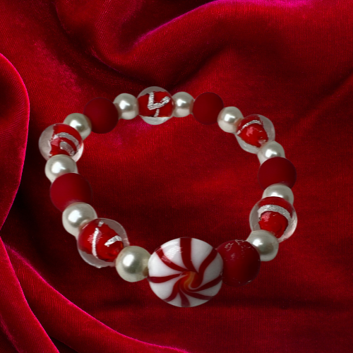 Christmas Red Swirl - Bracelet